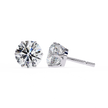 Noble Tulip Prong Diamond Stud Earrings — 10k–18k Gold