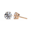 Noble Tulip Prong Diamond Stud Earrings — 10k–18k Gold