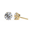 Noble Tulip Prong Diamond Stud Earrings — 10k–18k Gold