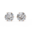 Noble Tulip Prong Diamond Stud Earrings — 10k–18k Gold
