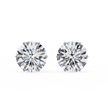 Noble Tulip Prong Diamond Stud Earrings — 10k–18k Gold