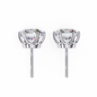 Noble Tulip Prong Diamond Stud Earrings — 10k–18k Gold