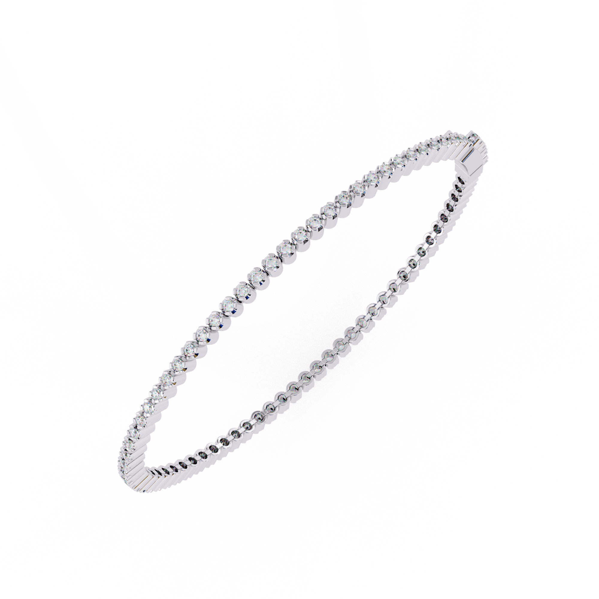 Éclat Pavé Link Bracelet in 10k–18k Gold