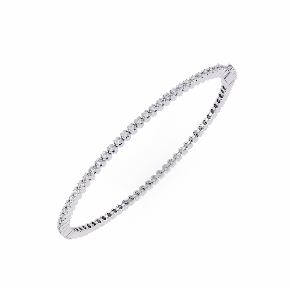 Éclat Pavé Link Bracelet in 10k–18k Gold