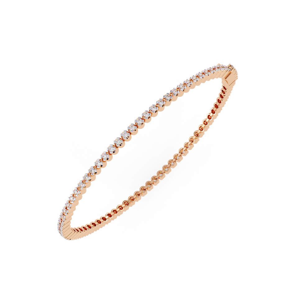 Éclat Pavé Link Bracelet in 10k–18k Gold