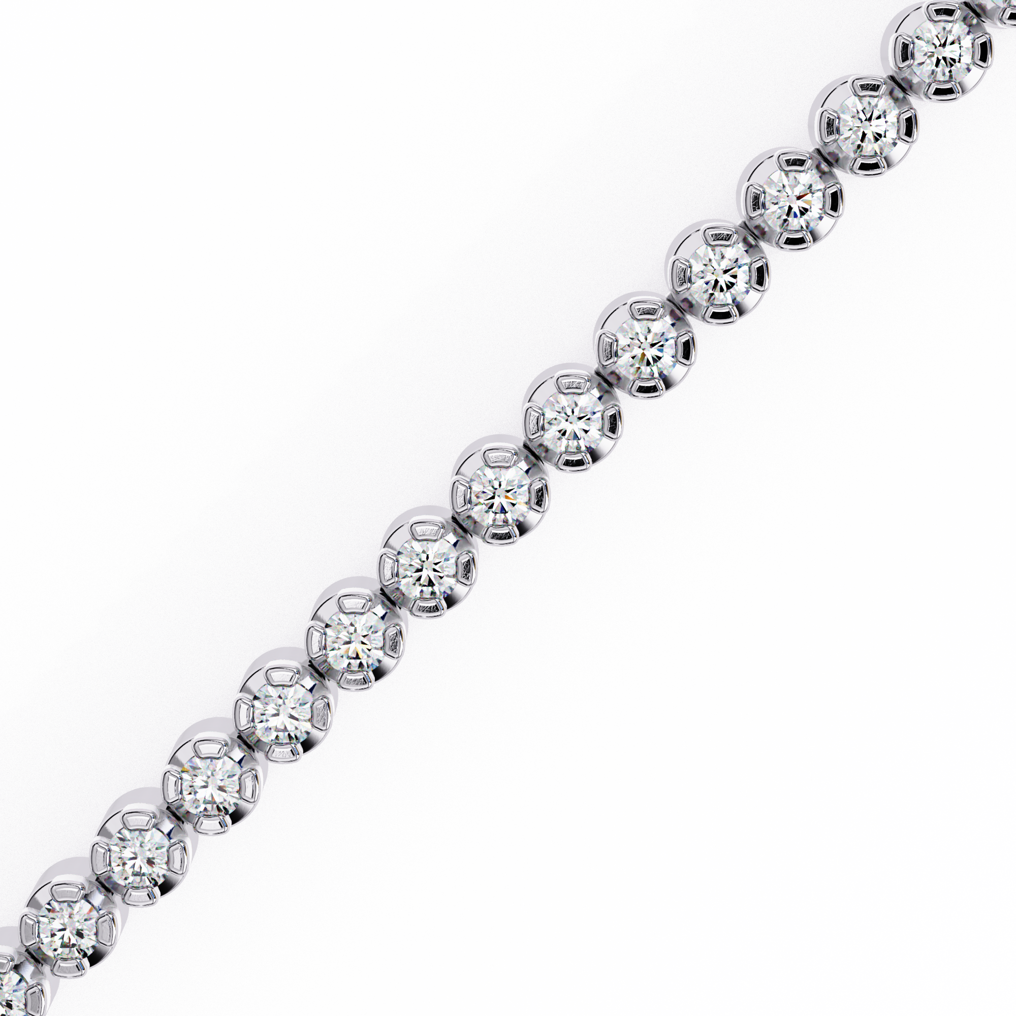Éclat Pavé Link Bracelet in 10k–18k Gold