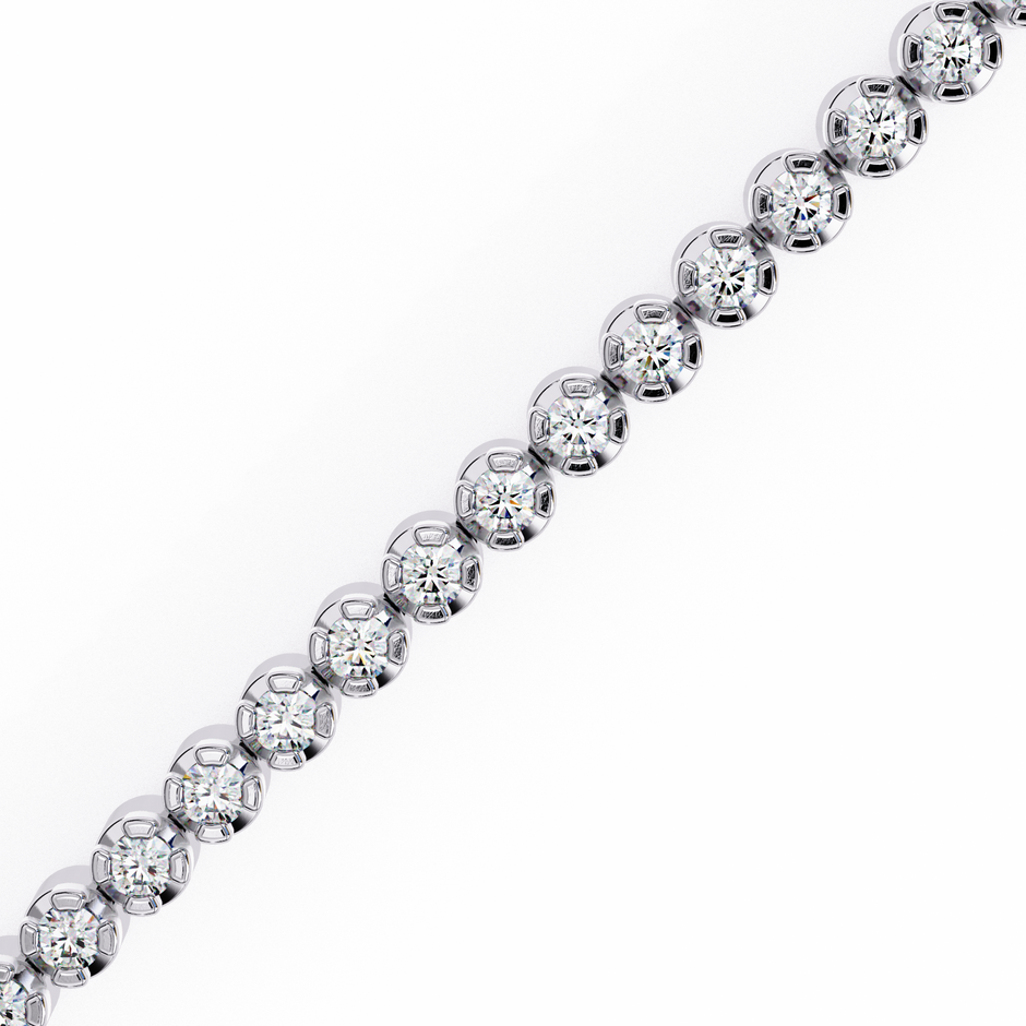 Éclat Pavé Link Bracelet in 10k–18k Gold