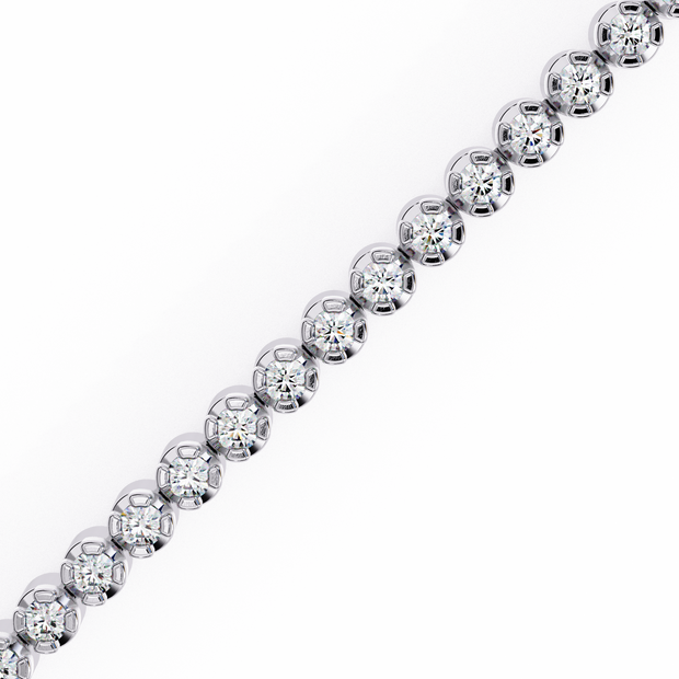 Éclat Pavé Link Bracelet in 10k–18k Gold