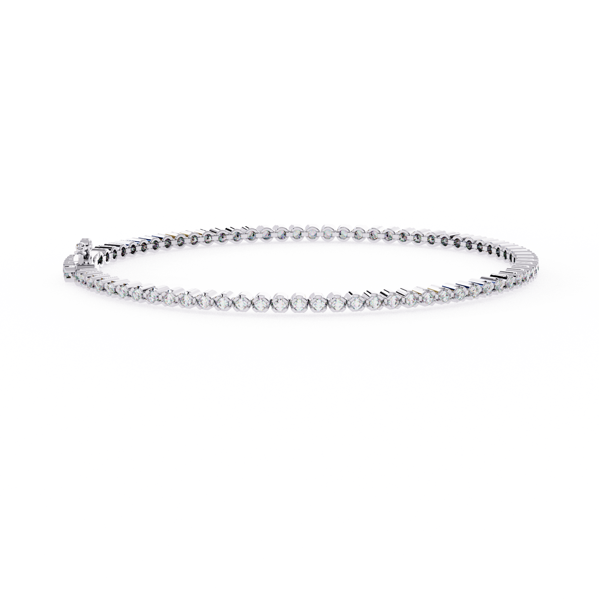 Éclat Pavé Link Bracelet in 10k–18k Gold