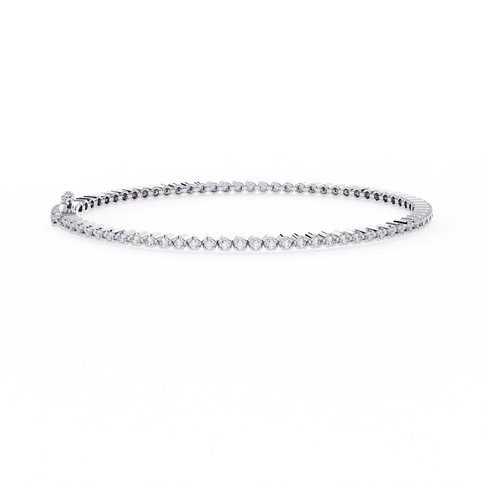 Éclat Pavé Link Bracelet in 10k–18k Gold