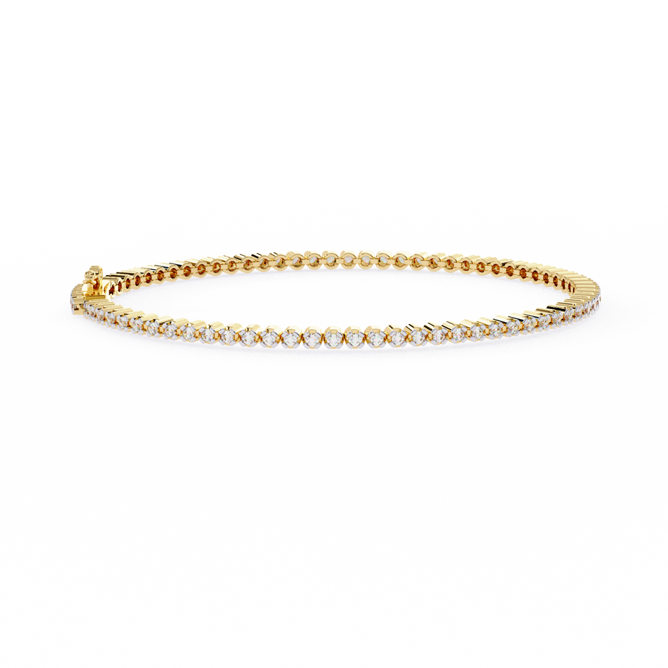 Éclat Pavé Link Bracelet in 10k–18k Gold