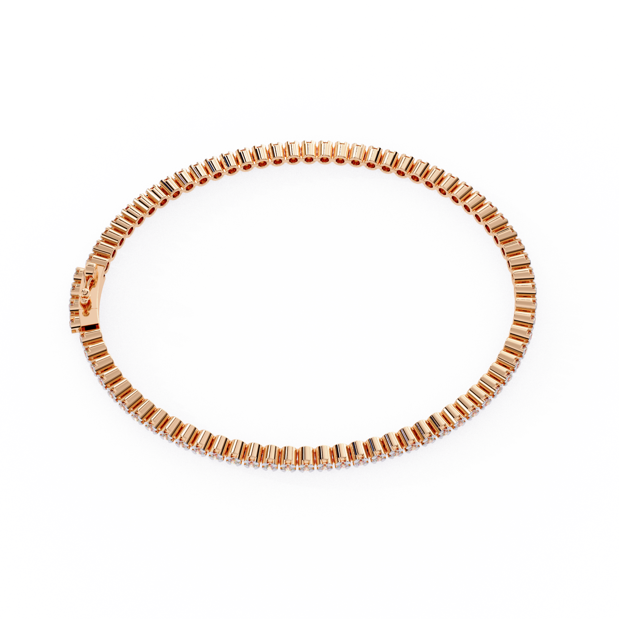 Éclat Pavé Link Bracelet in 10k–18k Gold