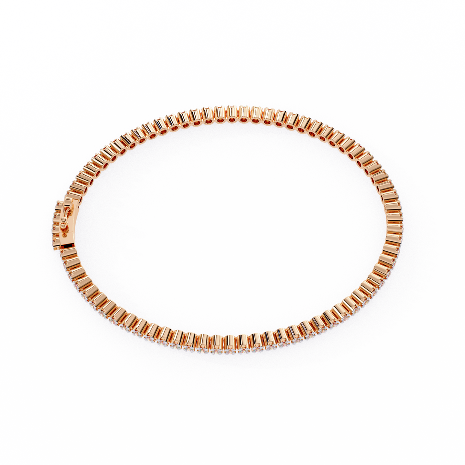 Éclat Pavé Link Bracelet in 10k–18k Gold