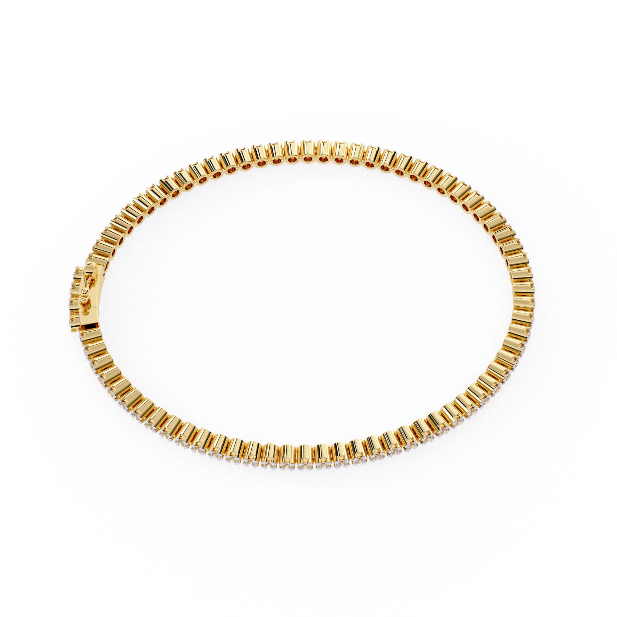 Éclat Pavé Link Bracelet in 10k–18k Gold