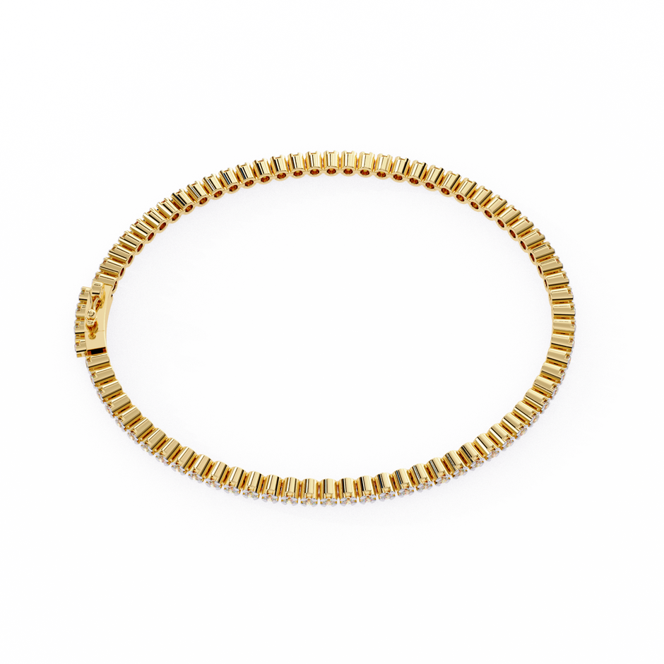 Éclat Pavé Link Bracelet in 10k–18k Gold