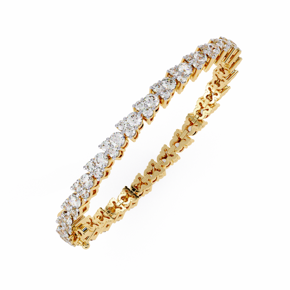 Lumière Flexible Diamond Bracelet in 10k–18k Gold