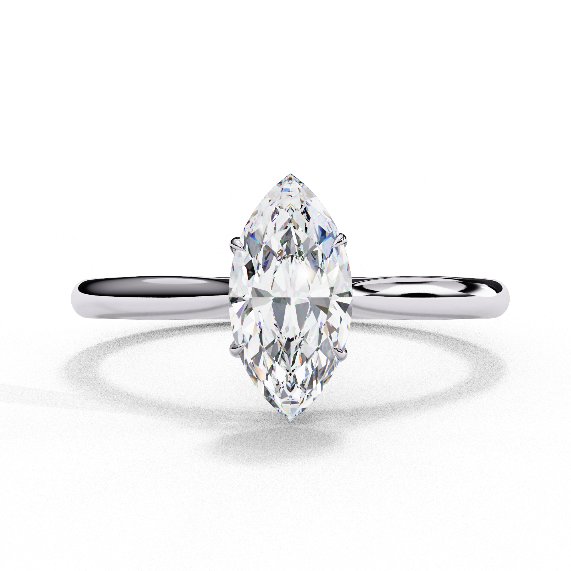 Oval-Cut Diamond Solitaire Ring in 10k–18k Gold