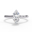 Oval-Cut Diamond Solitaire Ring in 10k–18k Gold