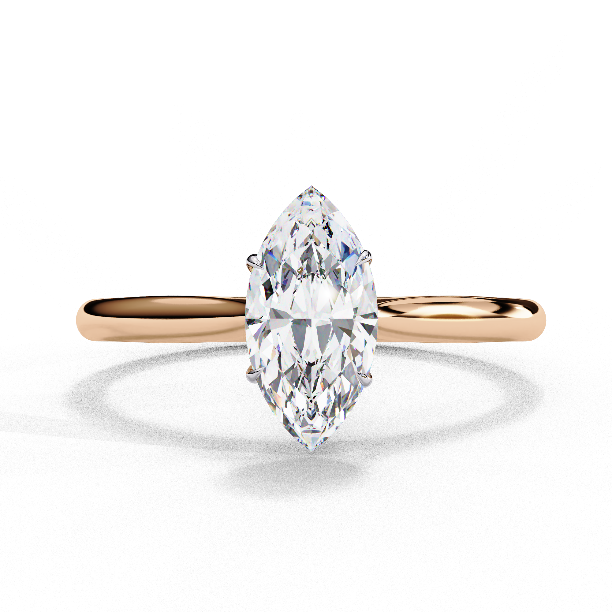 Oval-Cut Diamond Solitaire Ring in 10k–18k Gold