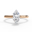 Oval-Cut Diamond Solitaire Ring in 10k–18k Gold