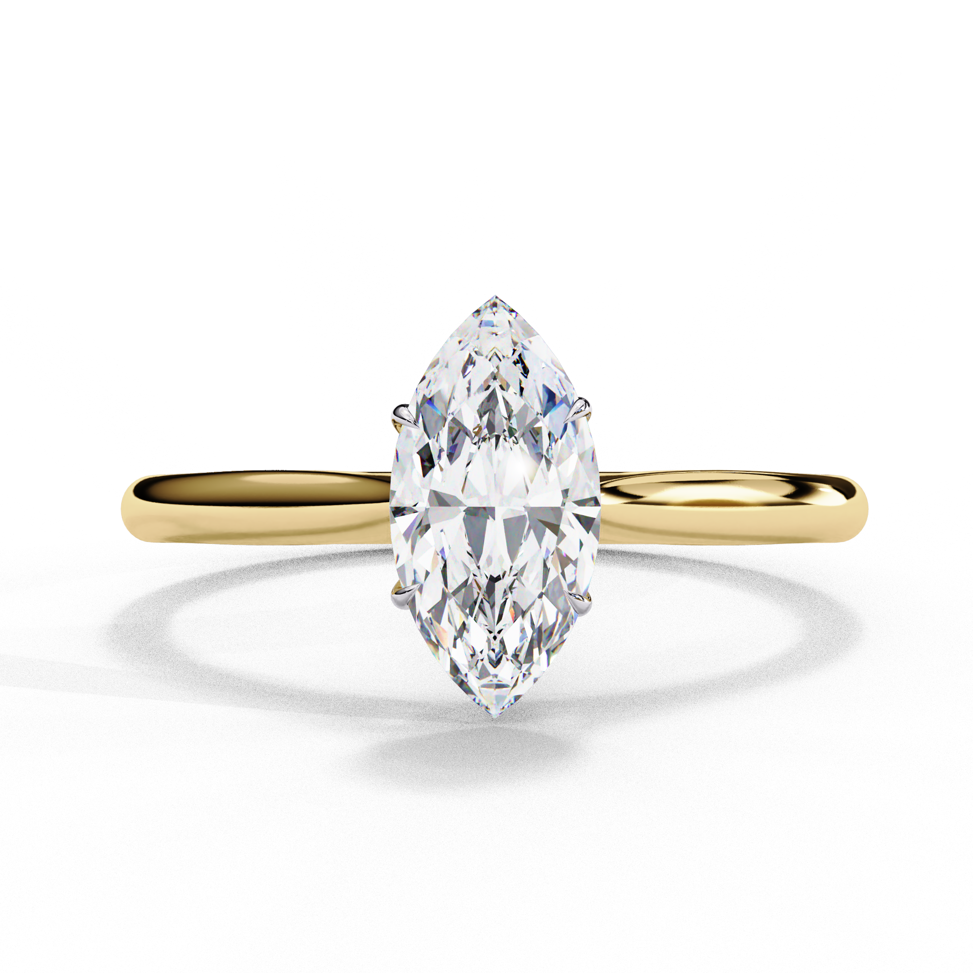 Oval-Cut Diamond Solitaire Ring in 10k–18k Gold
