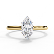 Oval-Cut Diamond Solitaire Ring in 10k–18k Gold
