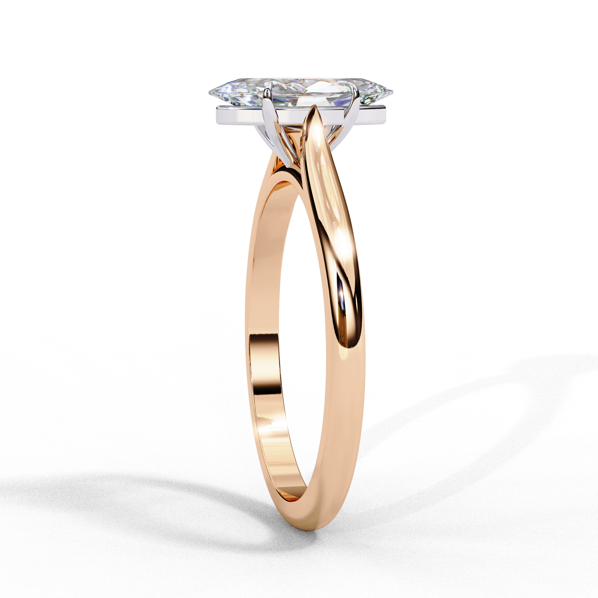 Oval-Cut Diamond Solitaire Ring in 10k–18k Gold