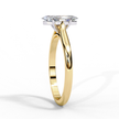Oval-Cut Diamond Solitaire Ring in 10k–18k Gold