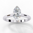 Oval-Cut Diamond Solitaire Ring in 10k–18k Gold