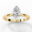 Oval-Cut Diamond Solitaire Ring in 10k–18k Gold