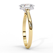 Pear-Shaped Diamond Solitaire Ring in 10k–18k Gold
