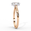 Pear-Shaped Diamond Solitaire Ring in 10k–18k Gold