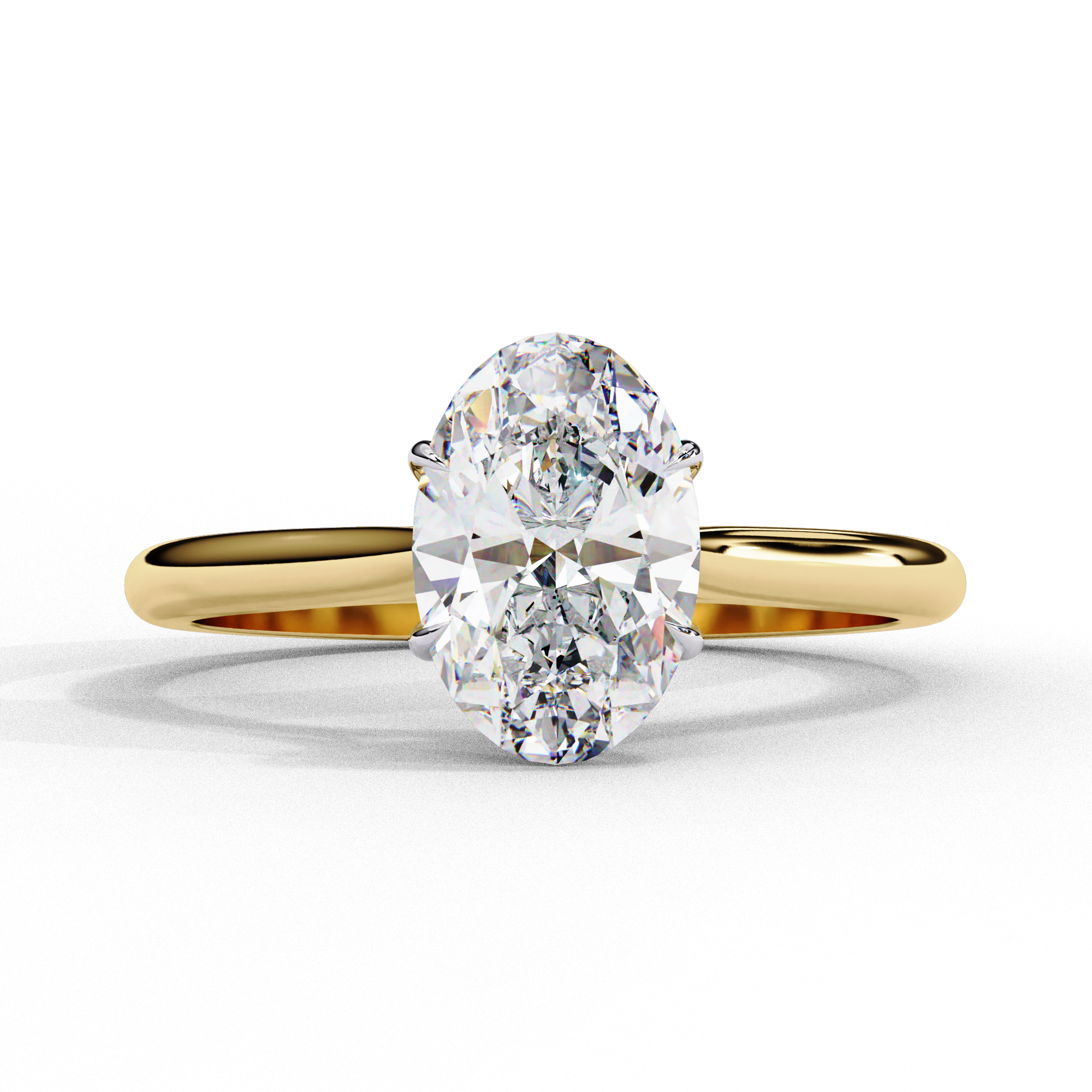 Pear-Shaped Diamond Solitaire Ring in 10k–18k Gold
