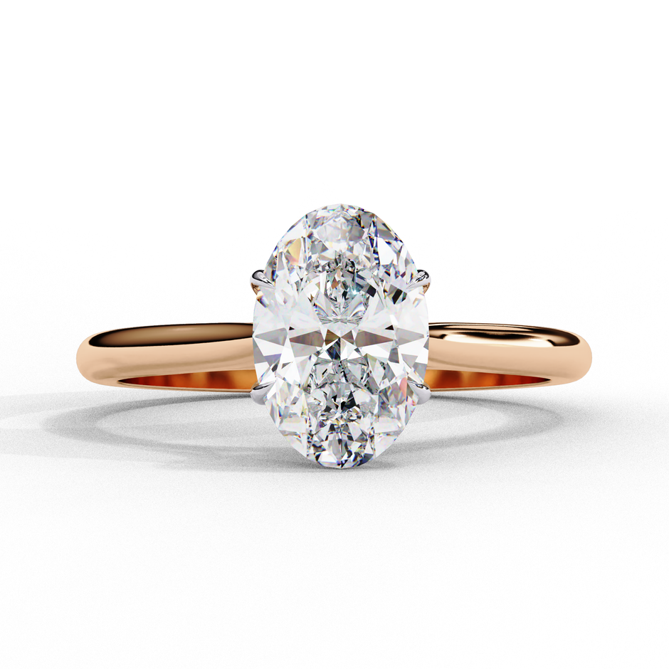Pear-Shaped Diamond Solitaire Ring in 10k–18k Gold