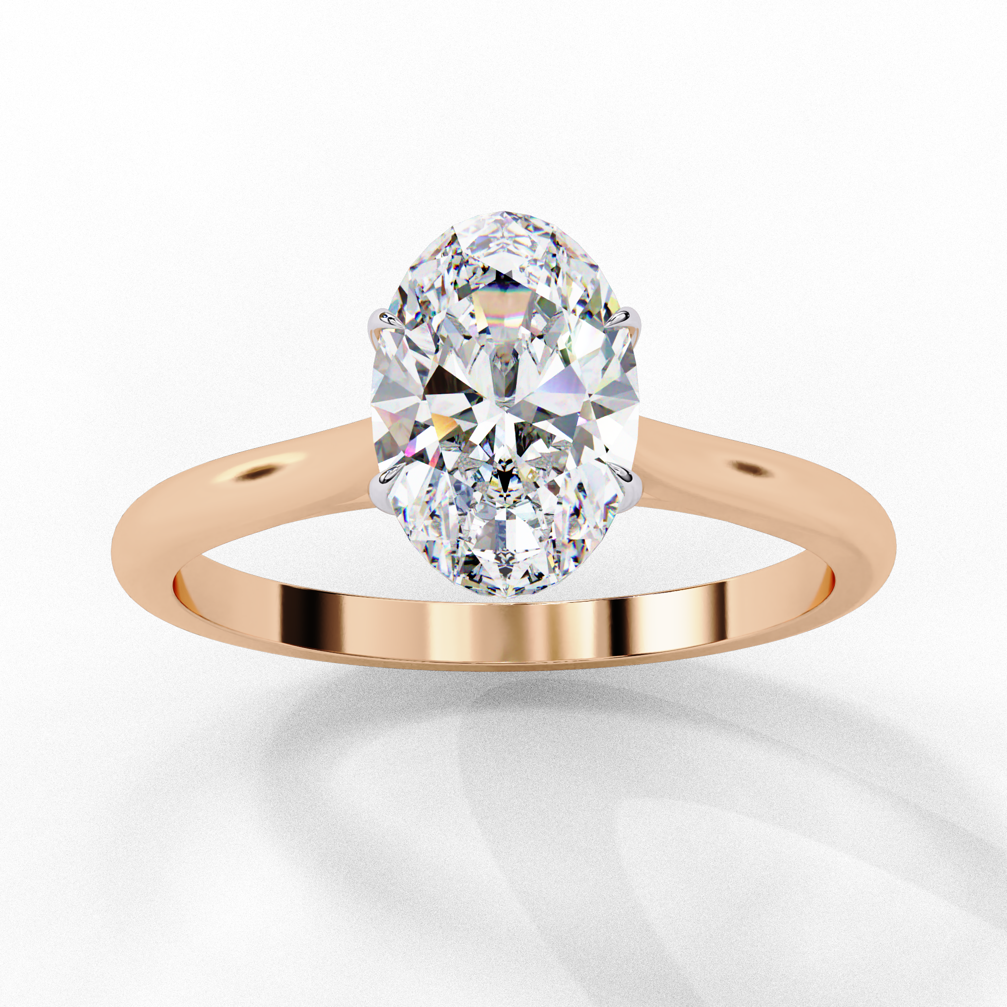 Pear-Shaped Diamond Solitaire Ring in 10k–18k Gold