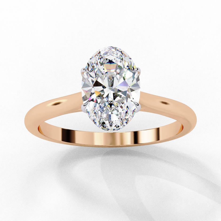 Pear-Shaped Diamond Solitaire Ring in 10k–18k Gold