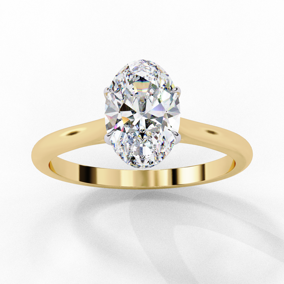 Pear-Shaped Diamond Solitaire Ring in 10k–18k Gold