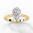 Pear-Shaped Diamond Solitaire Ring in 10k–18k Gold