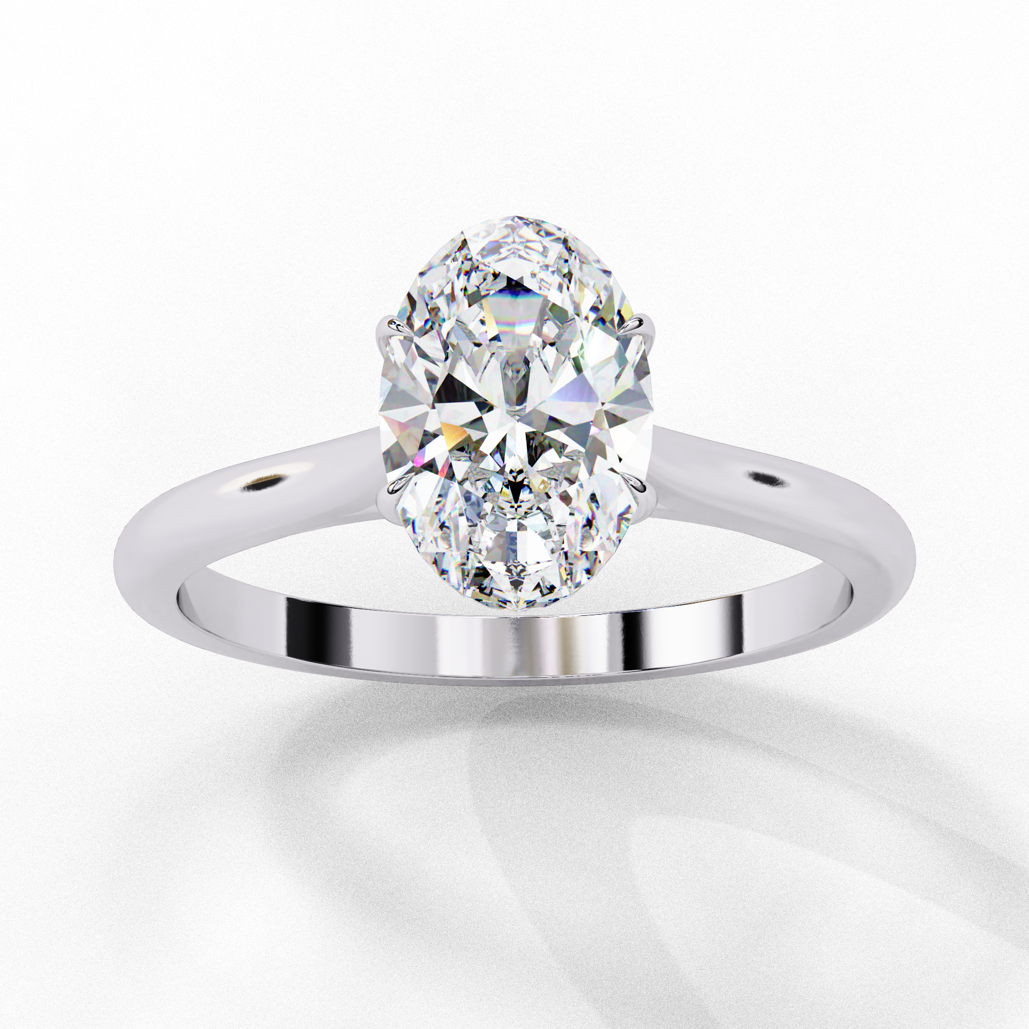 Pear-Shaped Diamond Solitaire Ring in 10k–18k Gold