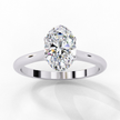 Pear-Shaped Diamond Solitaire Ring in 10k–18k Gold