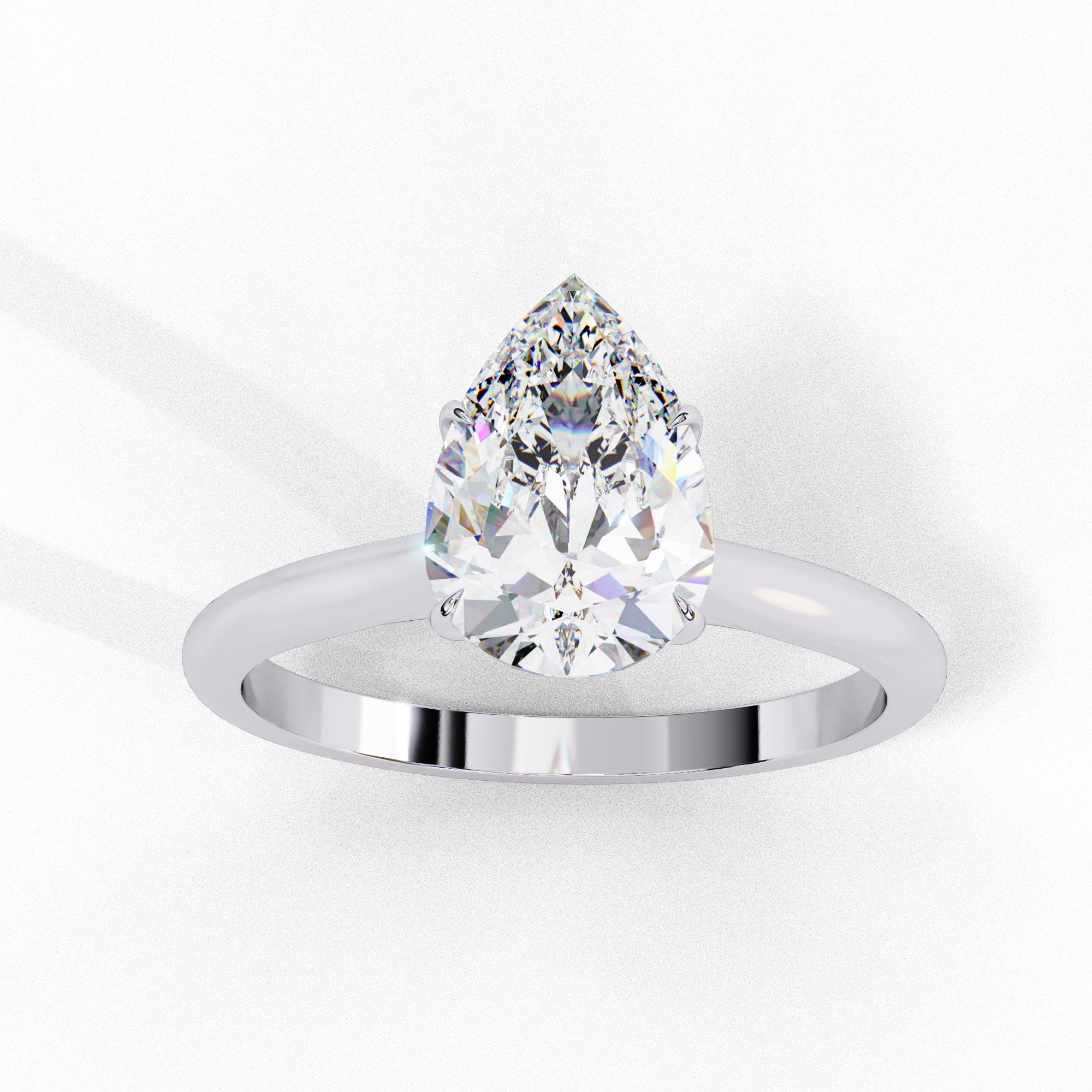 Marquise Diamond Solitaire Ring in 10k–18k Gold