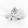 Marquise Diamond Solitaire Ring in 10k–18k Gold