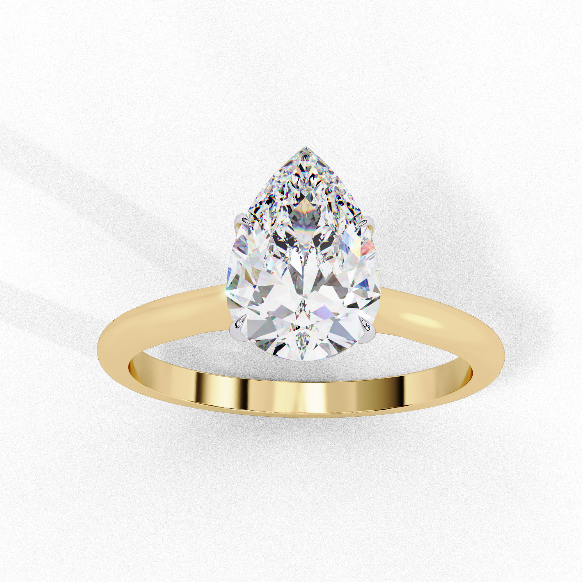 Marquise Diamond Solitaire Ring in 10k–18k Gold
