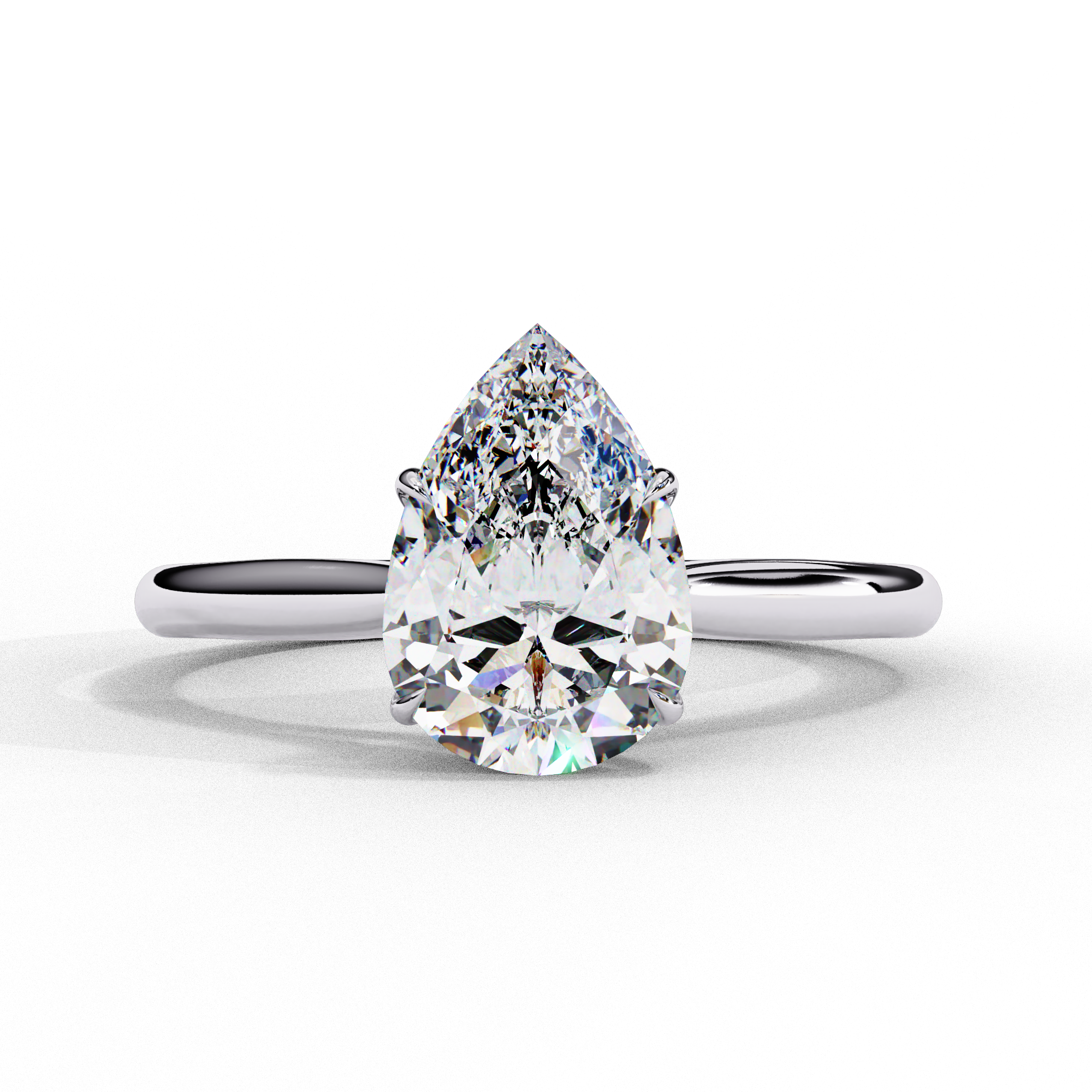 Marquise Diamond Solitaire Ring in 10k–18k Gold