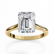 Diamond Solitaire Ring in 10k–18k Gold