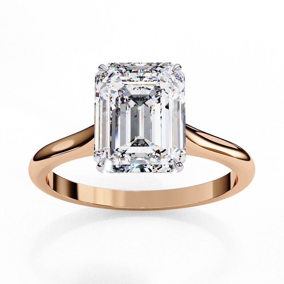 Diamond Solitaire Ring in 10k–18k Gold