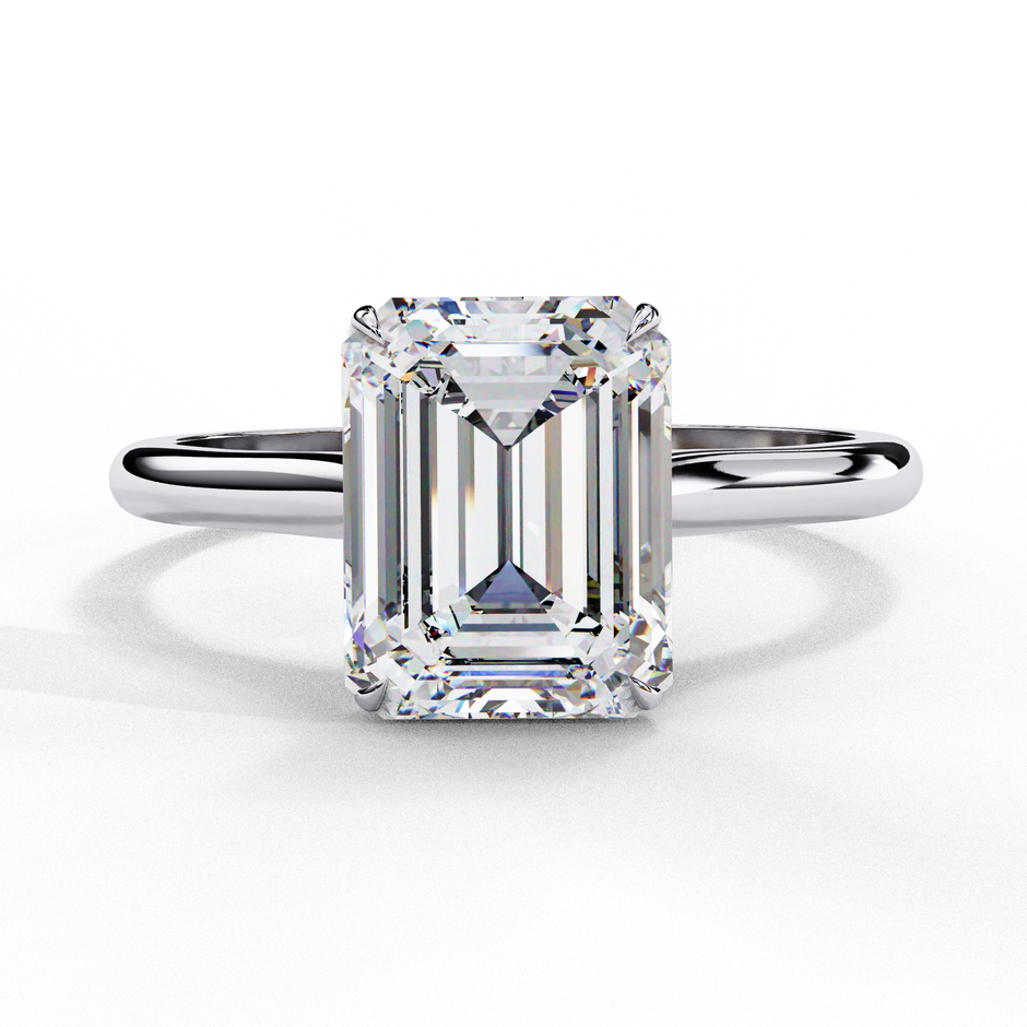 Diamond Solitaire Ring in 10k–18k Gold