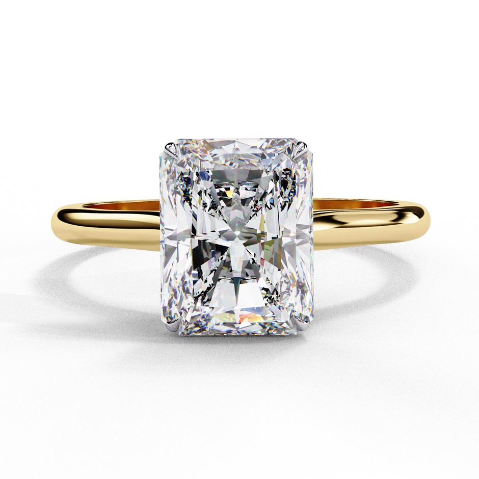 Round Brilliant Diamond Solitaire Ring in 10k–18k Gold