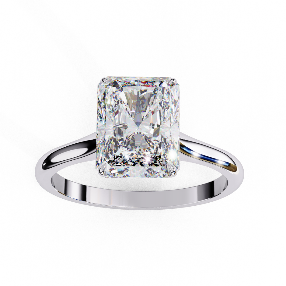 Round Brilliant Diamond Solitaire Ring in 10k–18k Gold