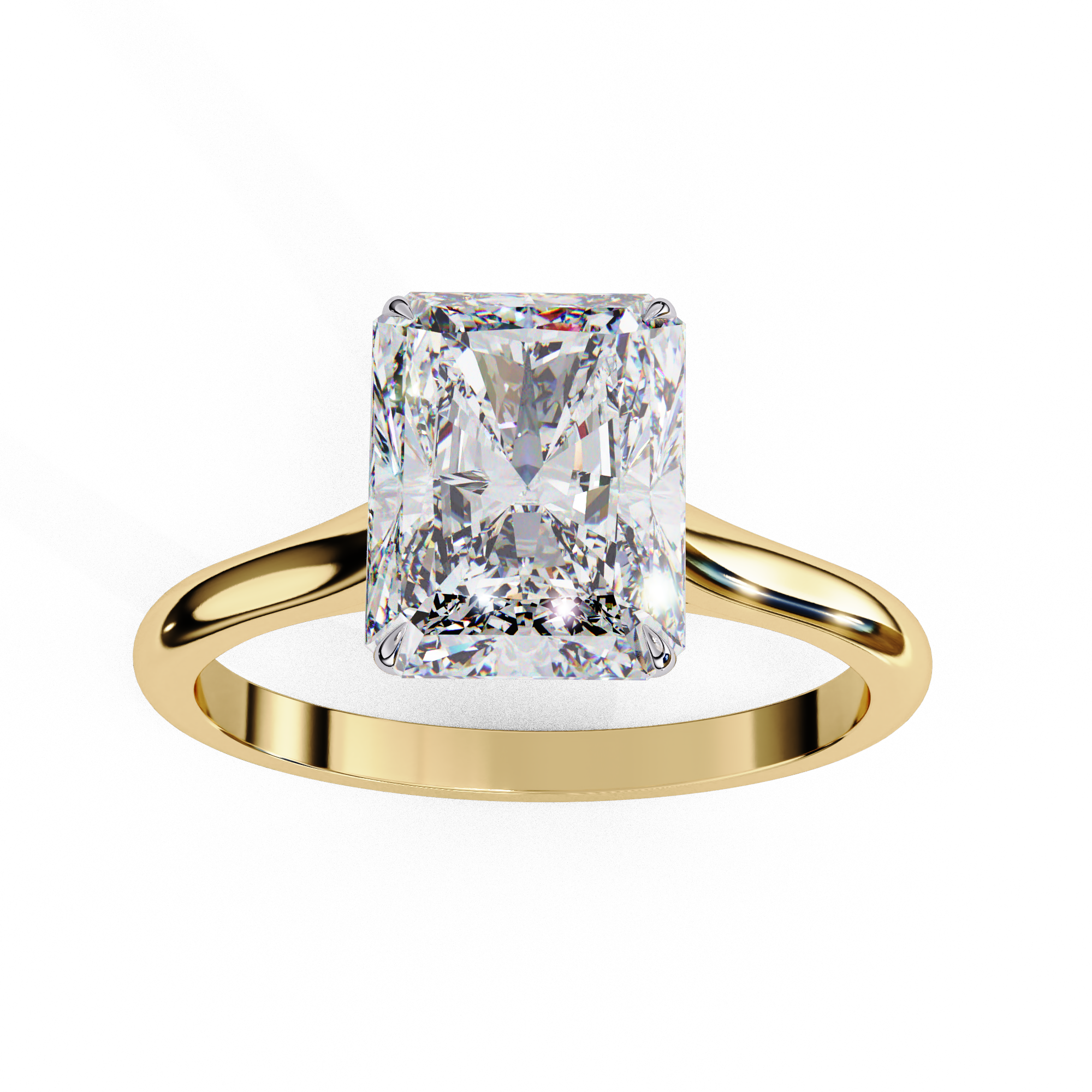 Round Brilliant Diamond Solitaire Ring in 10k–18k Gold